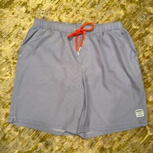 Mosmann Australia Swim Trunks Blue Print Lined Men’s L
